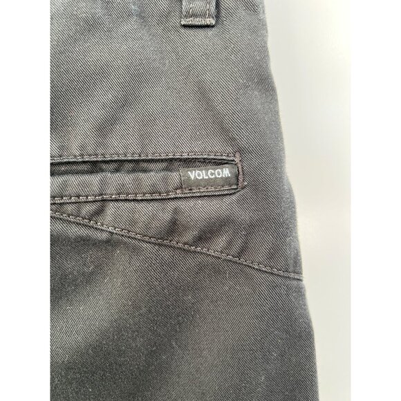 Volcom Corpo Frickin Modern Pants Mens 33 Straight Leg Black Cotton Blend Active - Picture 5 of 10